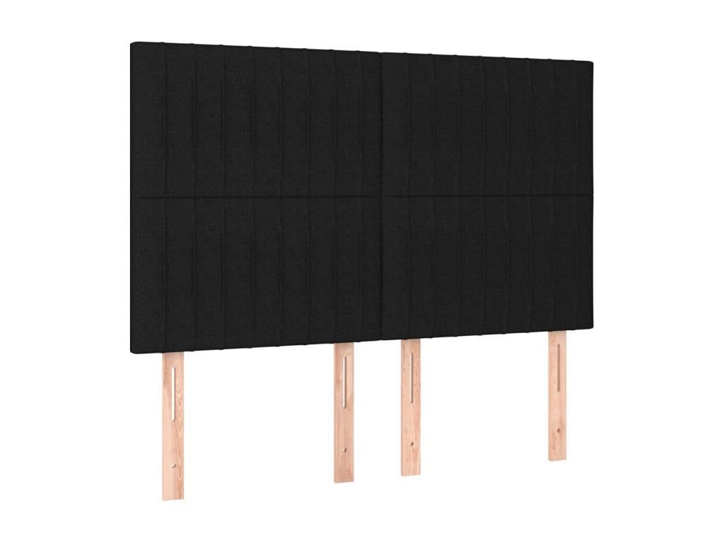 Base per letto in tessuto nero a LED, 140 x 190 cm