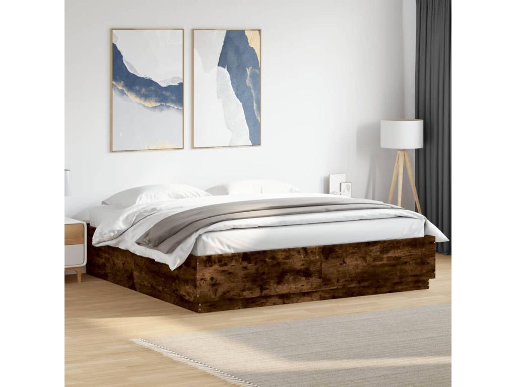 Struttura letto in legno ingegnerizzato marrone, 180 x 200 cm