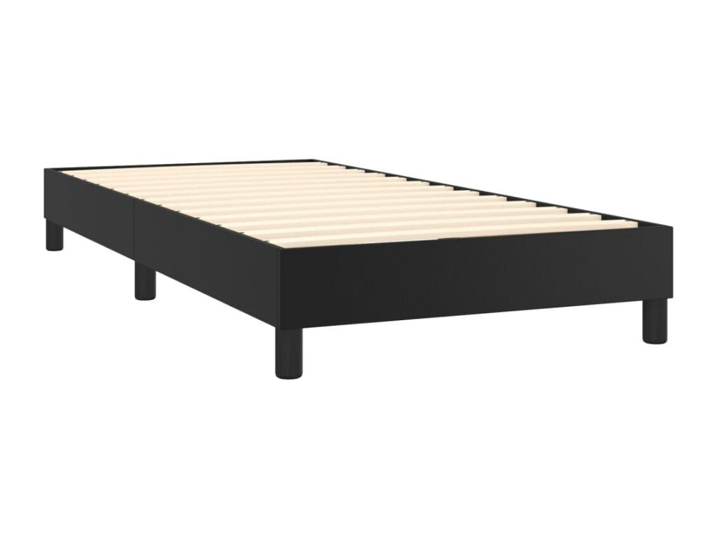 Base per letto in similpelle nera, 90 x 200 cm