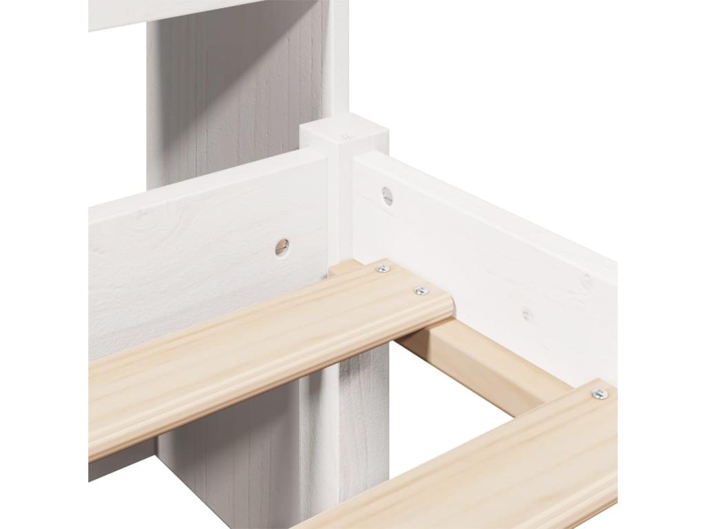 Letto in legno massello di pino bianco, 200 x 200 cm