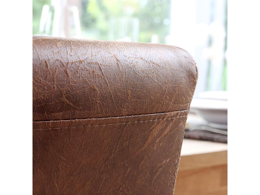 Set di 2 poltrone in tessuto marrone