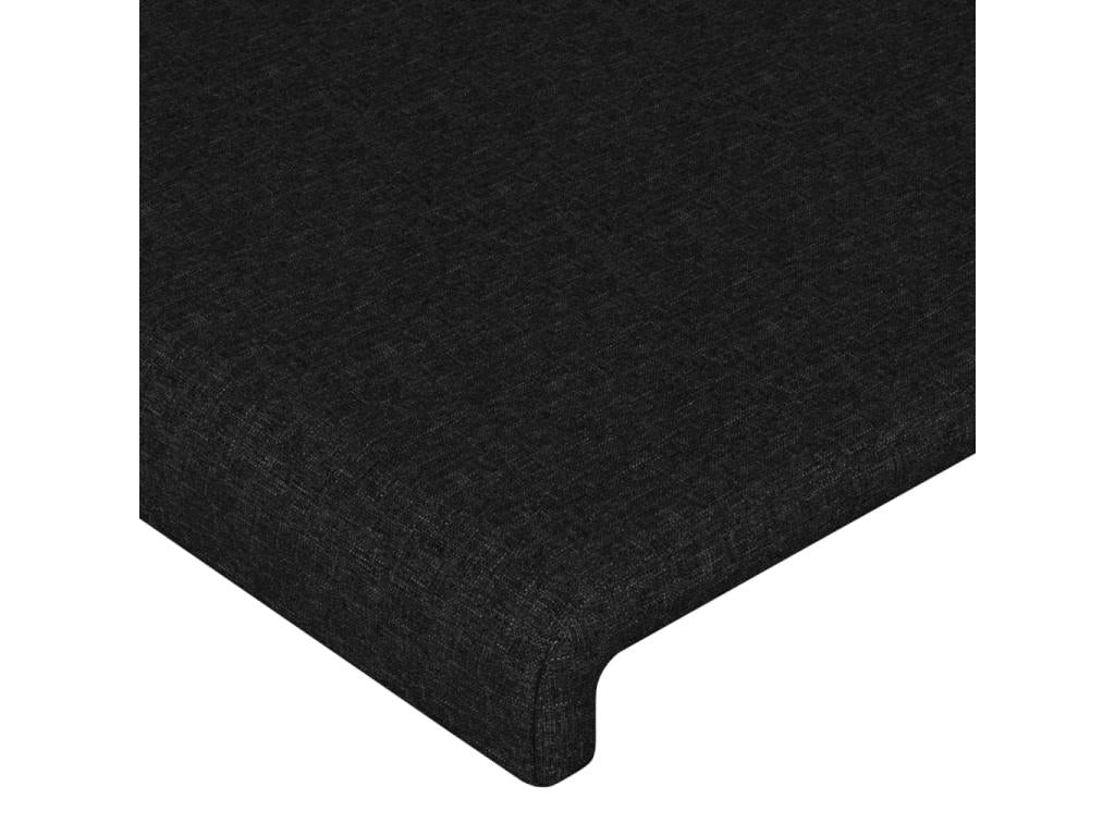 Set di 2 testiere in tessuto nero, 90 x 5 x 78/88 cm
