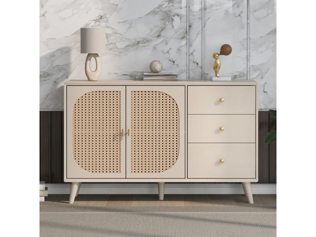 Credenza beige, 120 x 40 x 82 cm