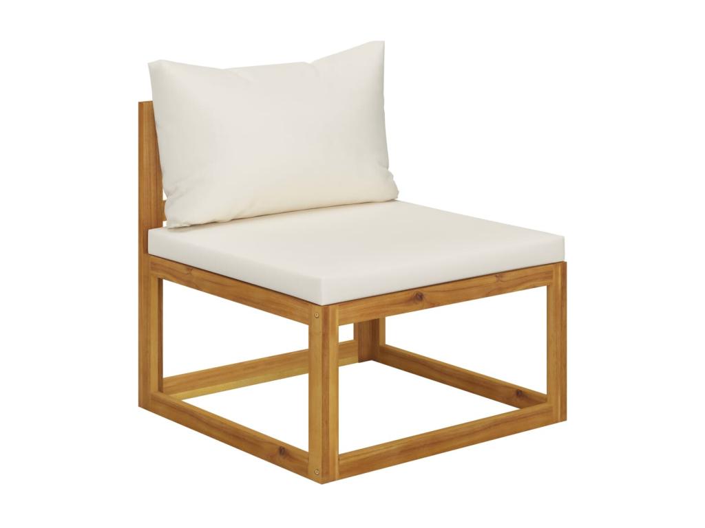 Set di mobili da esterno beige da 7 pezzi