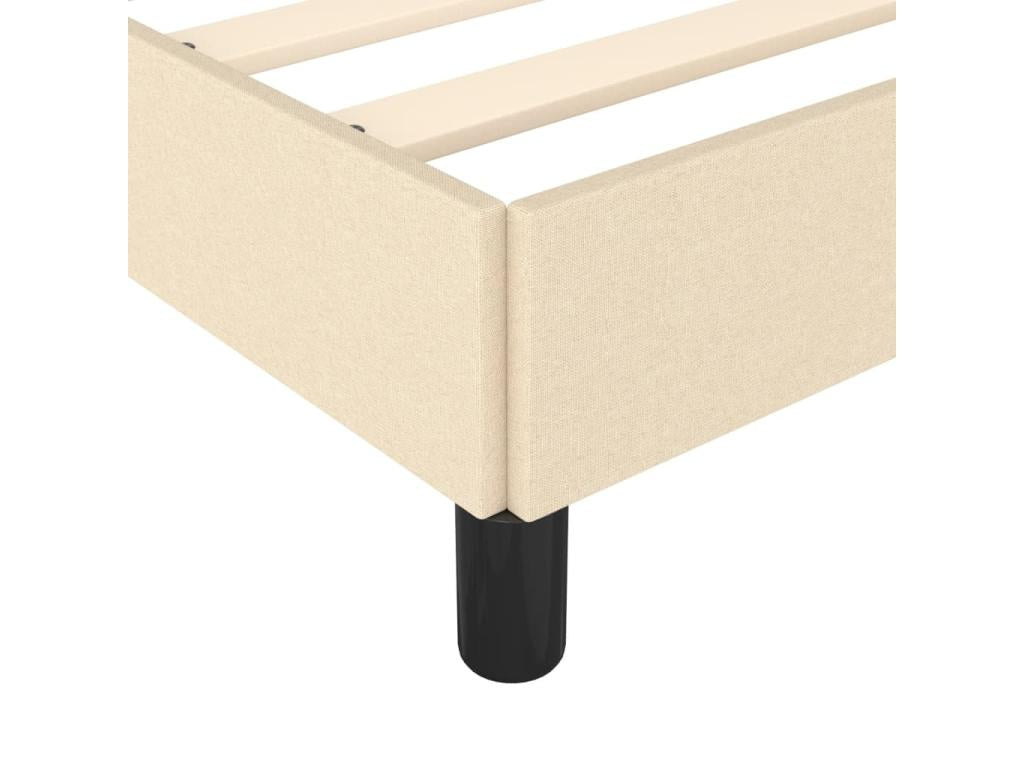 Struttura letto in tessuto color crema, 120 x 190 cm