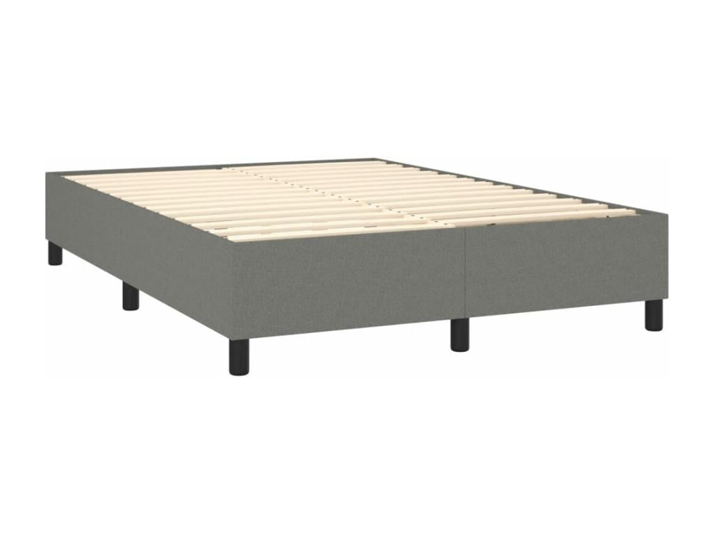 Base per letto in tessuto grigio, 140 x 190 cm