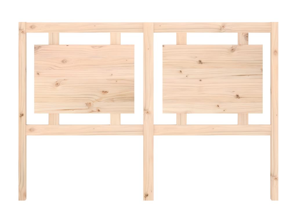 Testiera in legno massello marrone, 145,5 x 4 x 100 cm