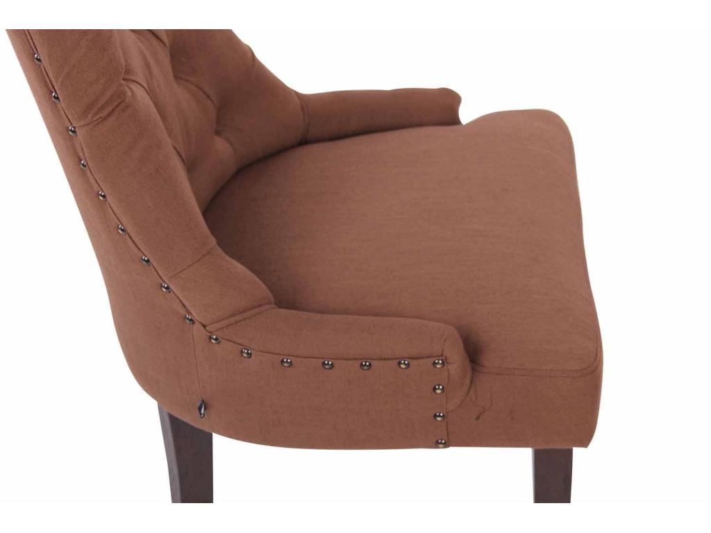 Set di 2 sedie in tessuto marrone