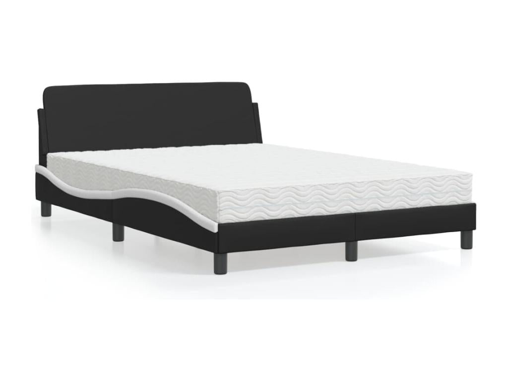 Letto in similpelle nera, 120 x 200 cm