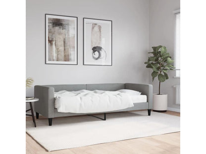 Letto in tessuto grigio, 80 x 200 cm