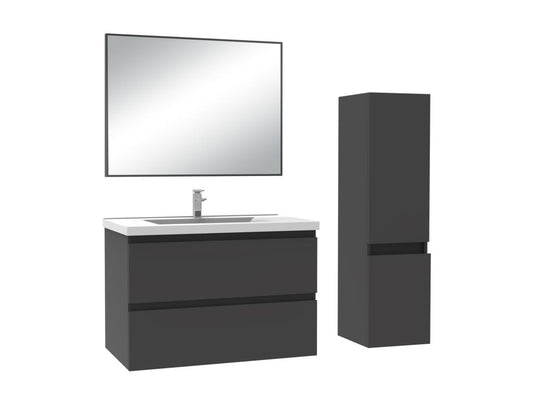 Mobiletto per bagno nero