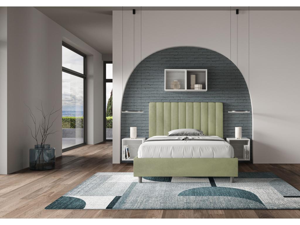 Letto imbottito verde chiaro
