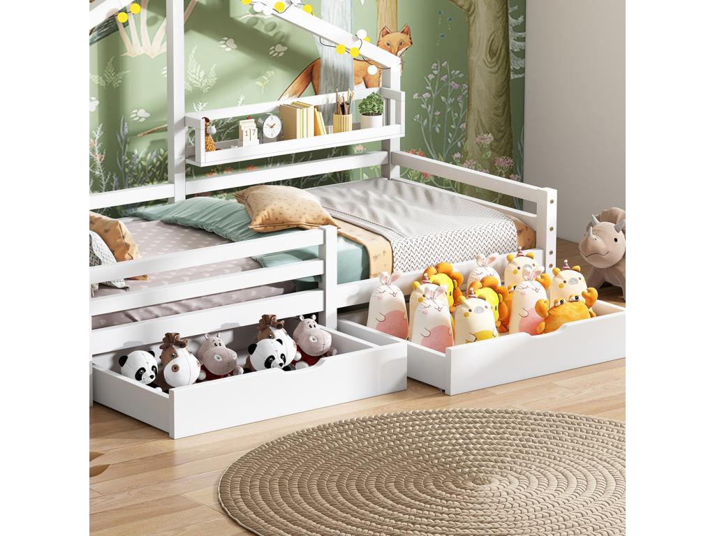 Base per letto bianca, 90 x 200 cm