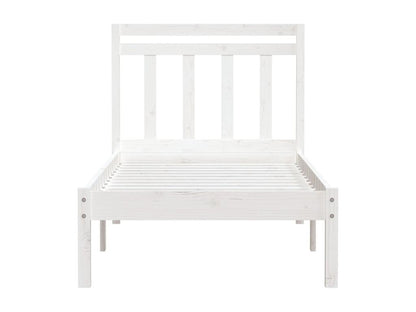 Struttura letto in legno massello bianco, 90 x 190 cm