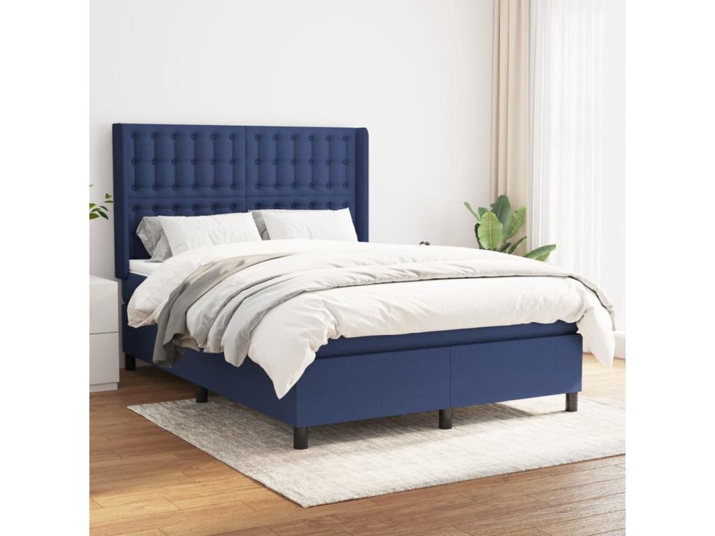Base per letto in tessuto blu, 140 x 190 cm