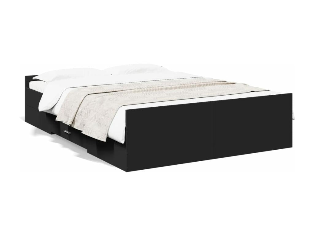 Struttura letto nera, 135 x 190 cm