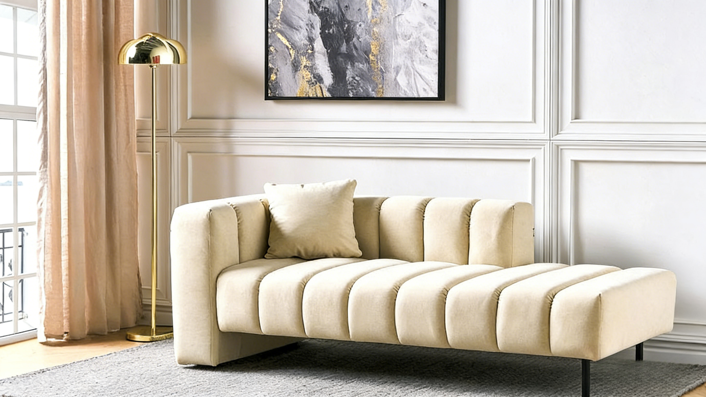 Chaise longue bianca