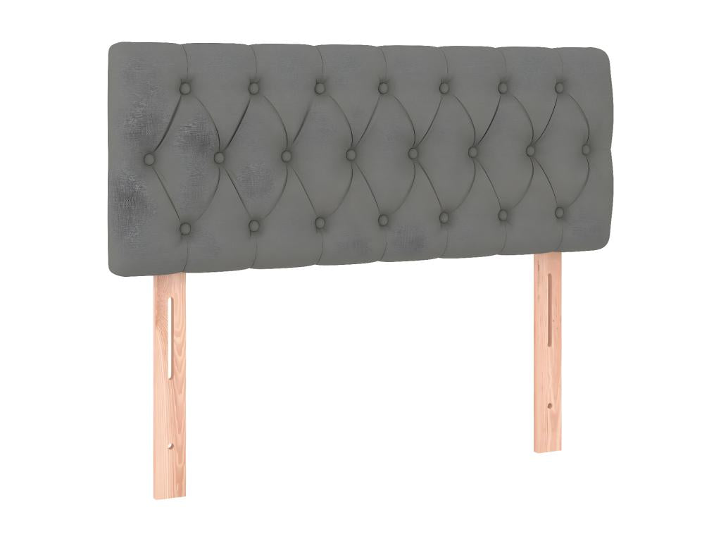 Base per letto in tessuto grigio, 120 x 190 cm