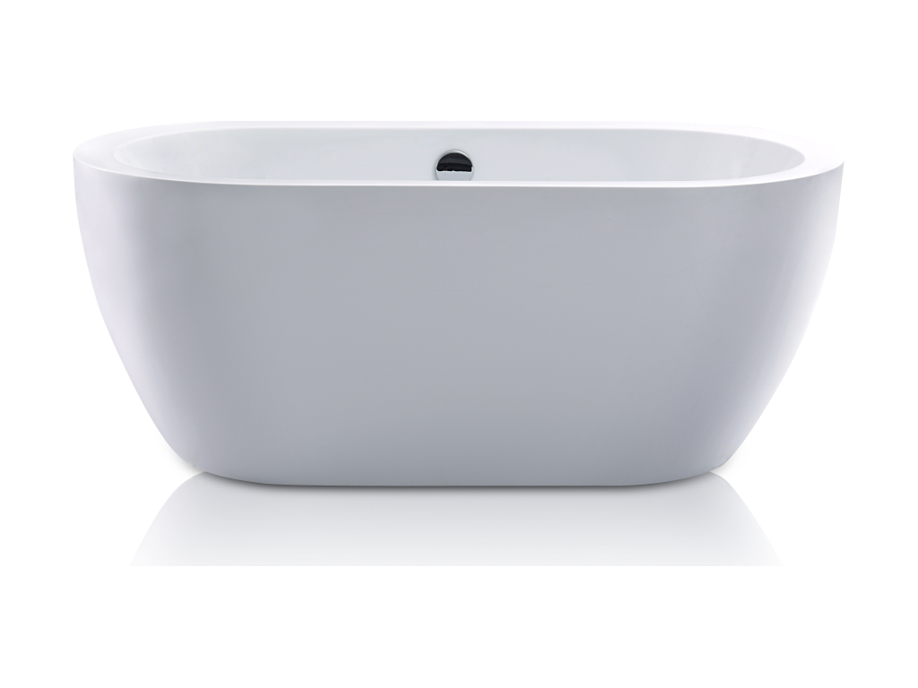 Vasca da bagno indipendente in acrilico bianco, 149 x 75 x 58 cm