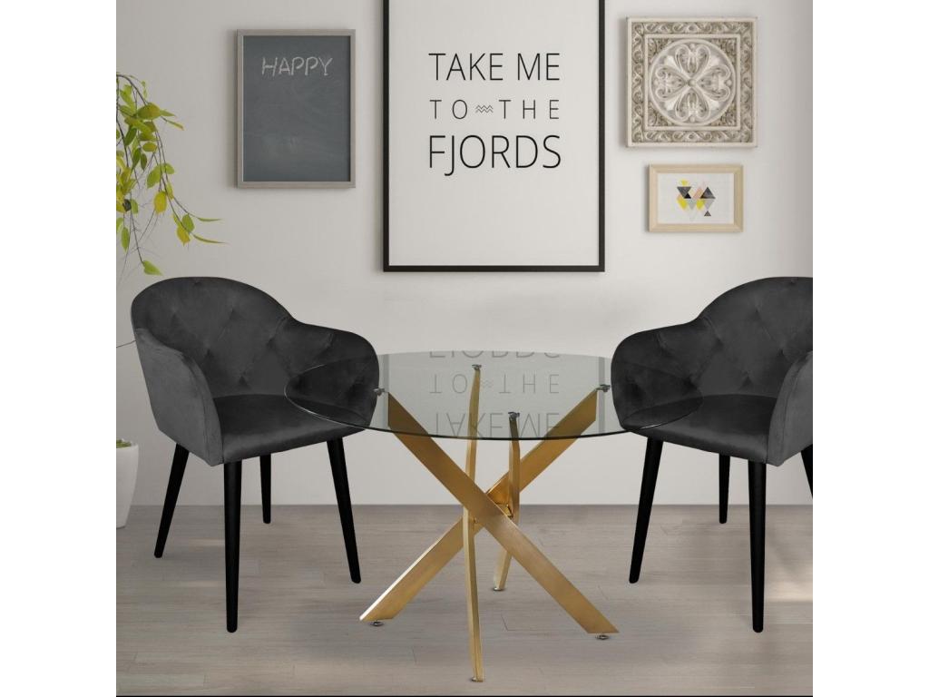 Poltrona in velluto nero