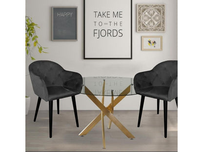 Poltrona in velluto nero