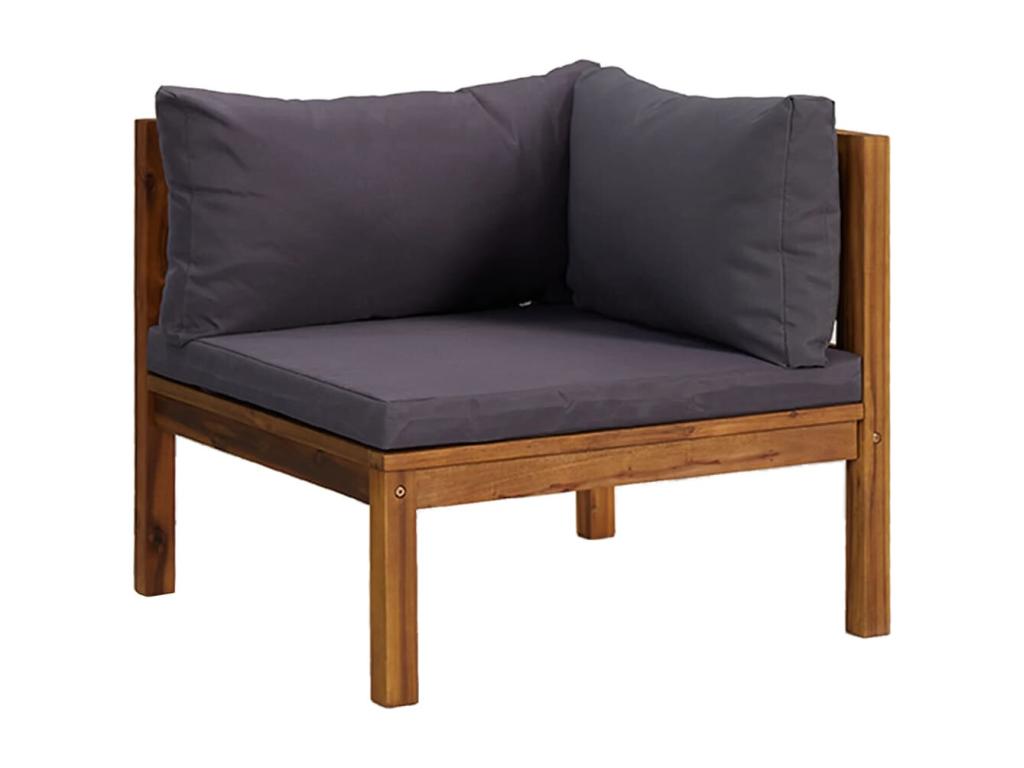 Set di mobili da esterno grigi da 5 pezzi