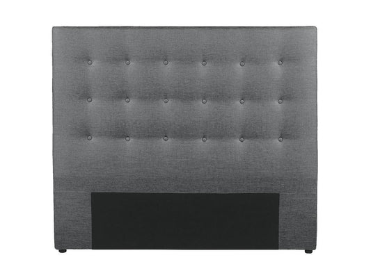 Testiera in tessuto grigio trapuntato