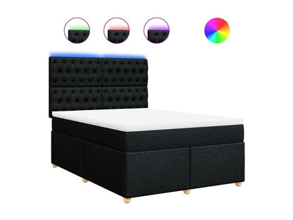 Base per letto in tessuto nero, 140 x 190 cm