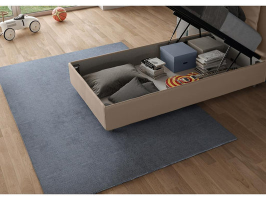 Letto imbottito color tortora