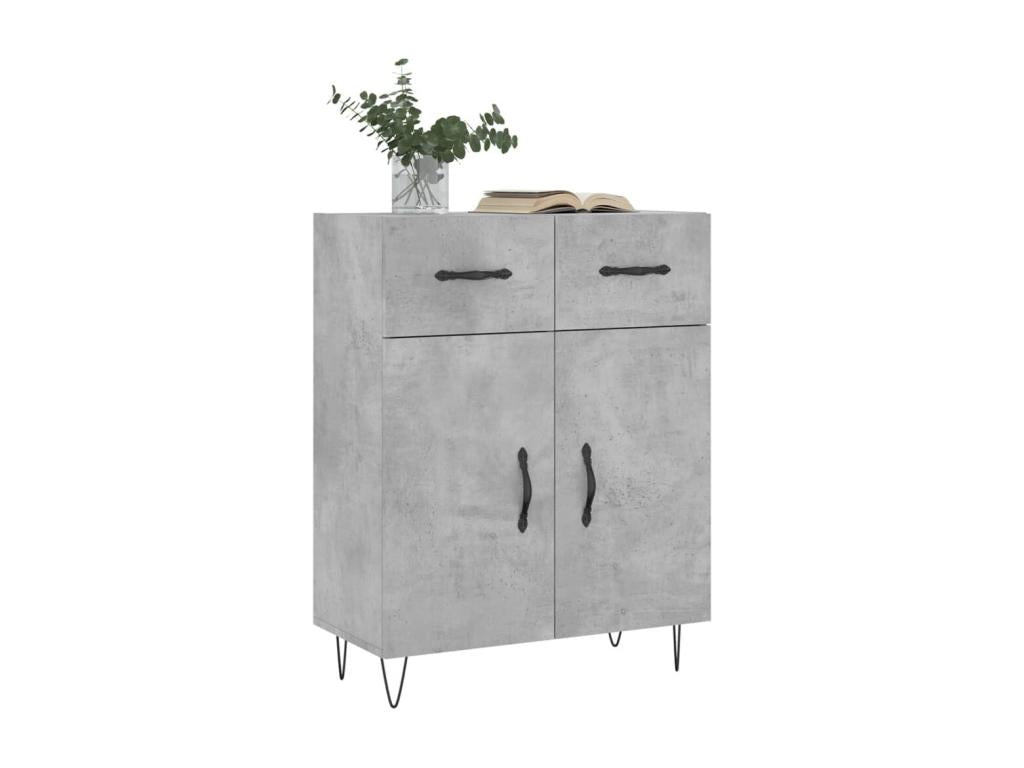 Credenza in legno ingegnerizzato grigio, 69,5 x 34 x 90 cm