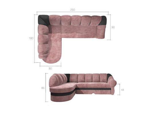 Divano in velluto blu