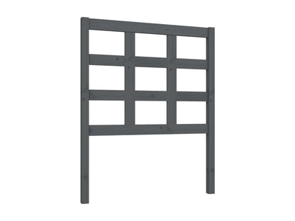 Testiera in legno massello grigio, 80,5 x 4 x 100 cm