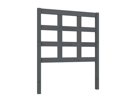 Testiera in legno massello grigio, 80,5 x 4 x 100 cm