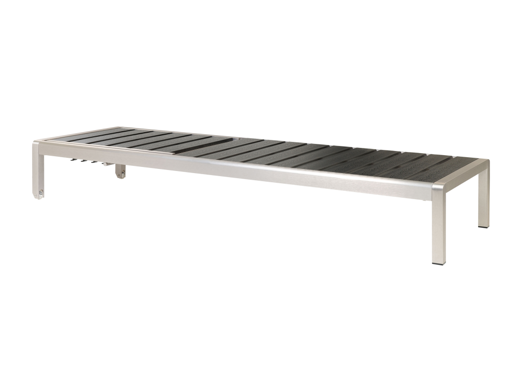 Chaise longue in metallo nero
