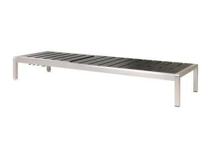 Chaise longue in metallo nero