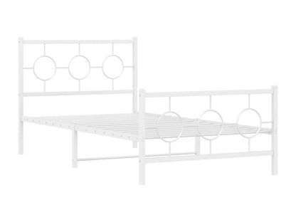 Struttura letto in metallo bianco, 100 x 190 cm