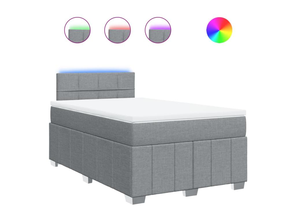 Rete per letto in tessuto grigio, 120 x 200 cm