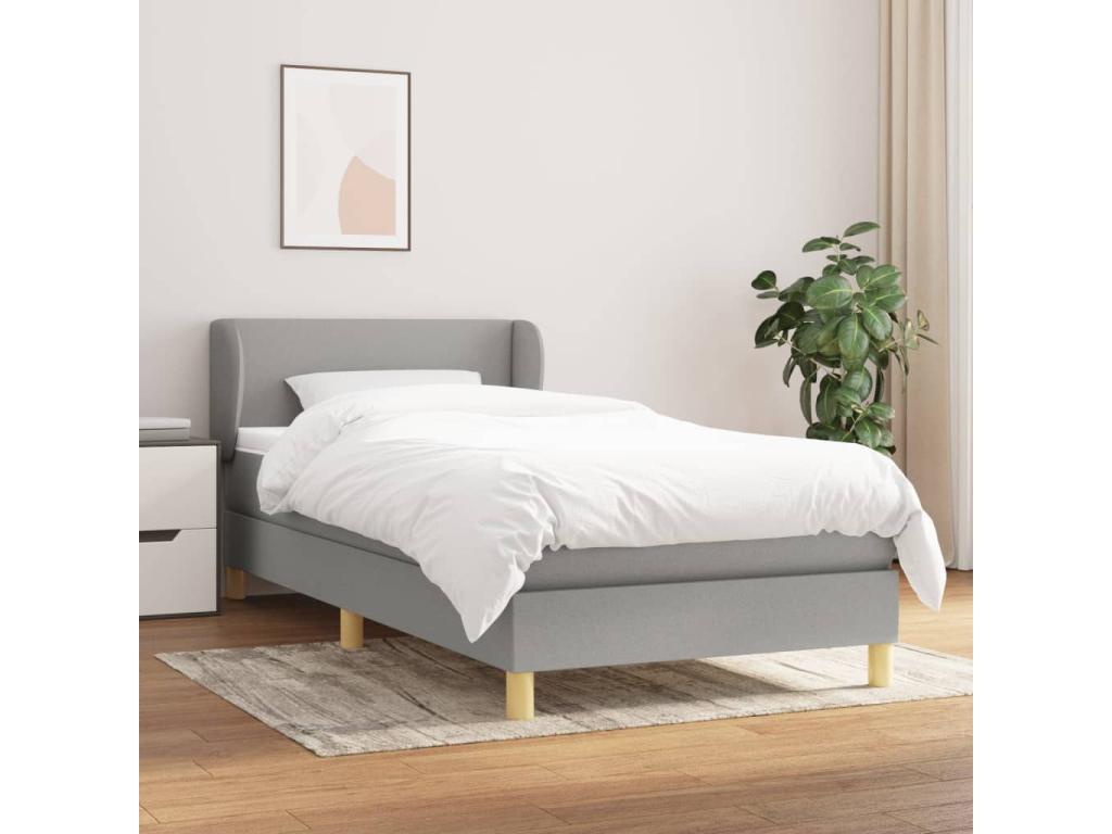 Rete per letto in tessuto grigio, 80 x 200 cm