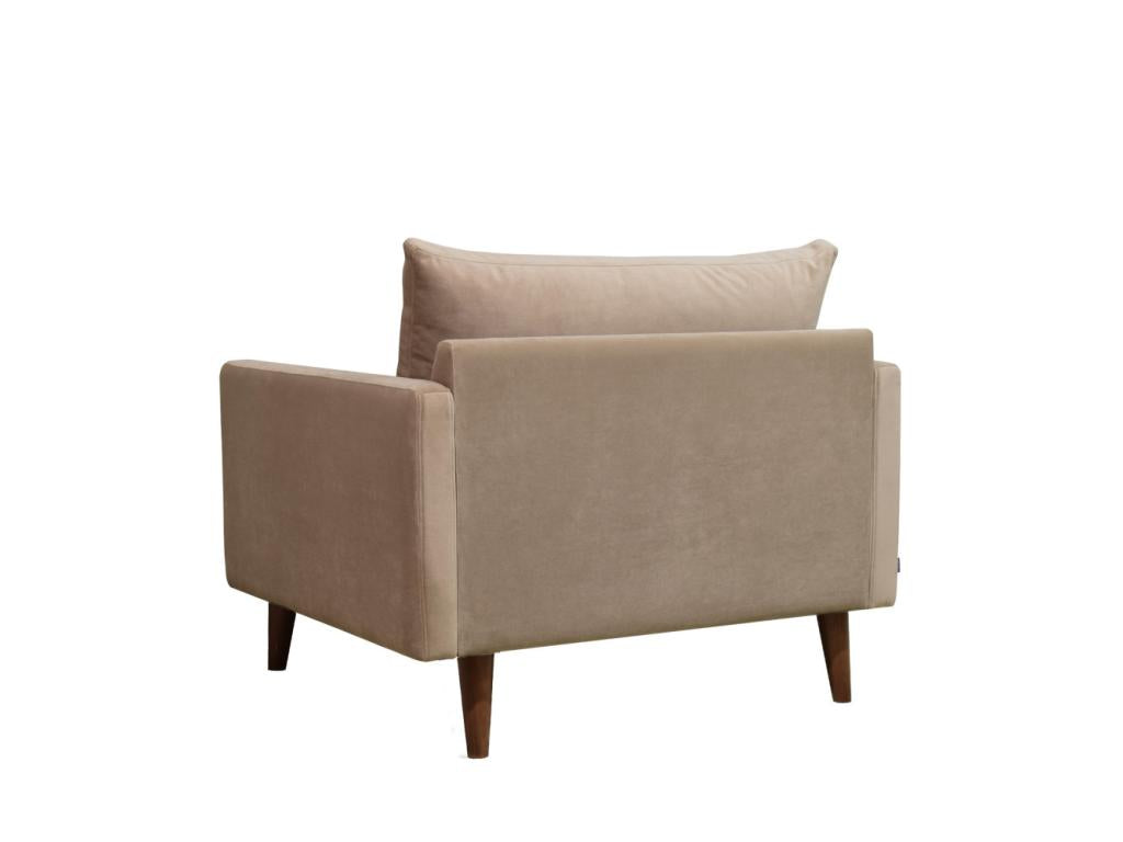 Poltrona in velluto beige
