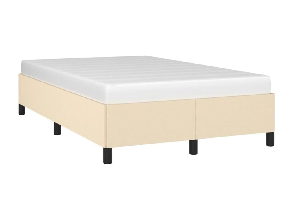 Struttura letto in tessuto color crema, 120 x 190 cm