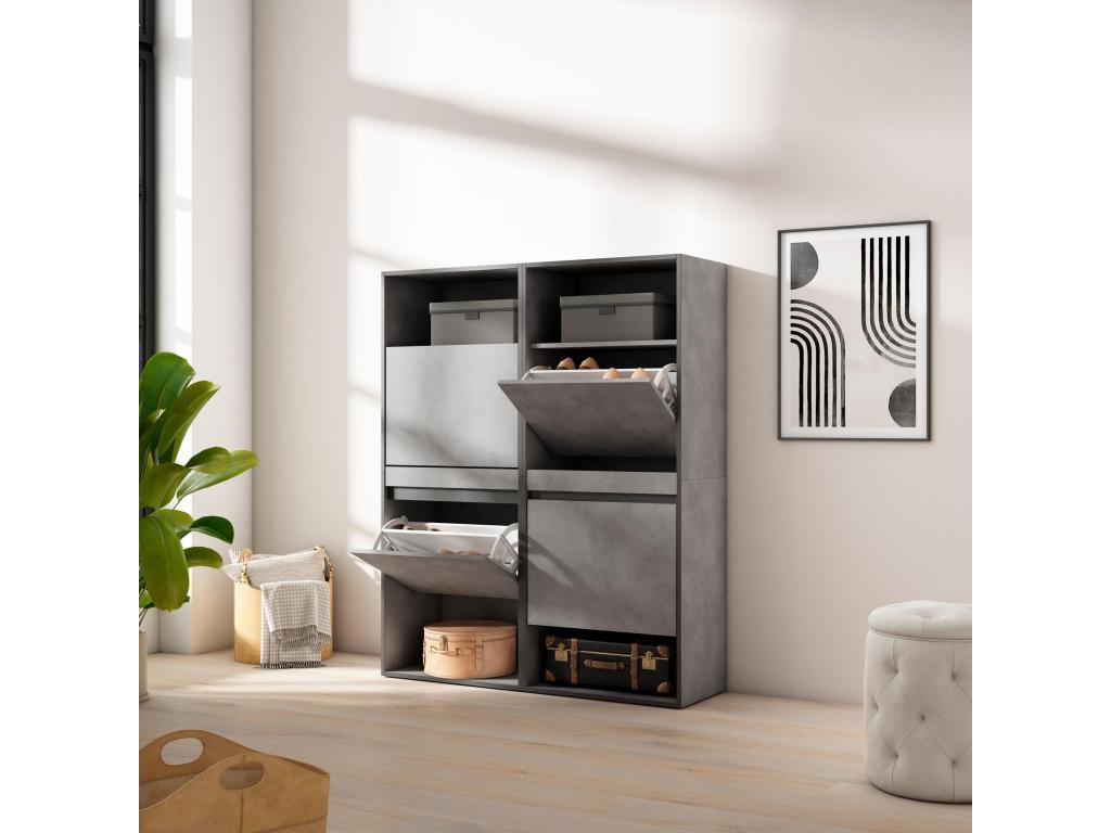 Armadio grigio, 120 x 35 x 145 cm