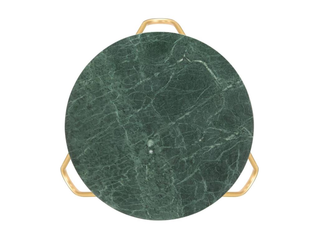 Tavolino da caffè in marmo verde, 65 x 65 x 42 cm