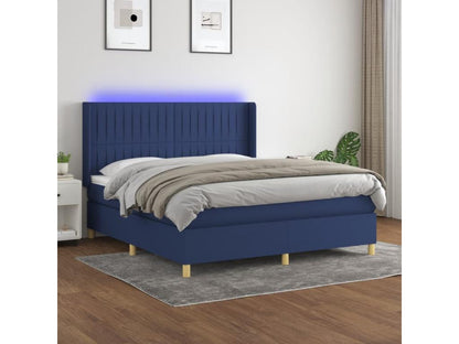 Base per letto in tessuto blu a LED, 180 x 200 cm