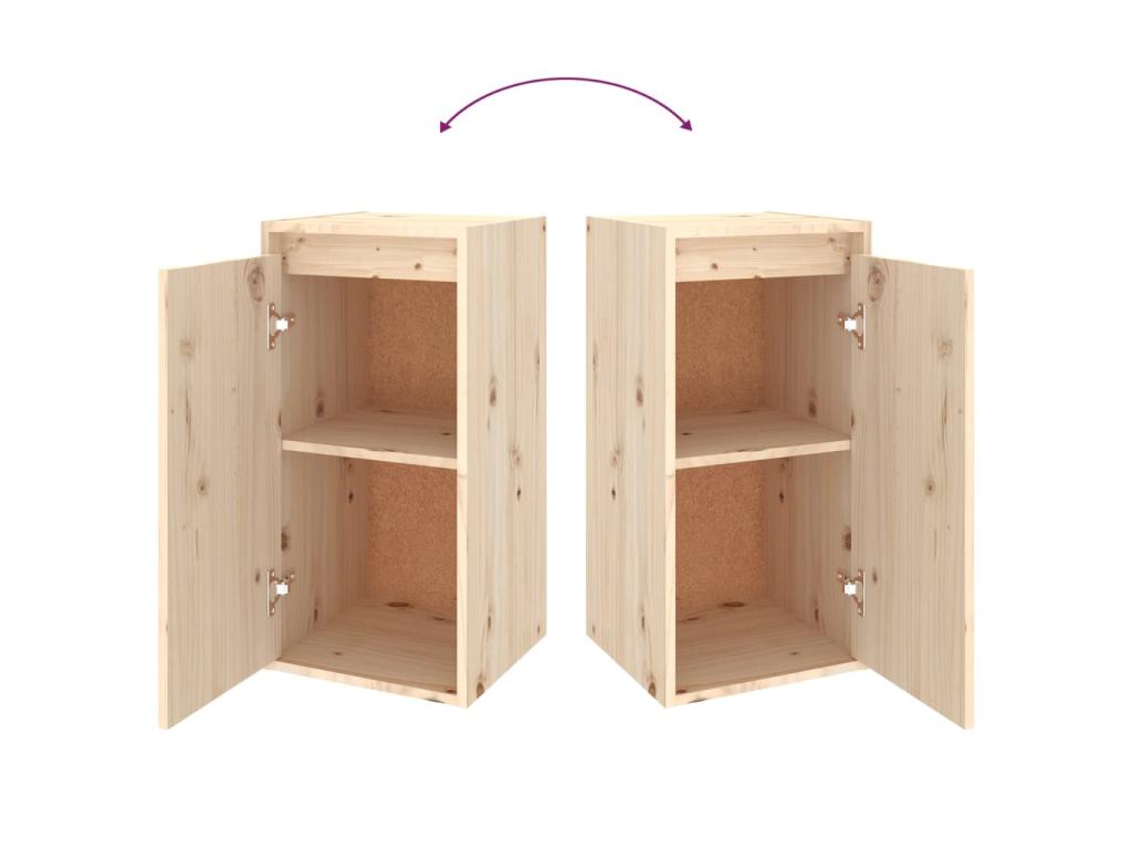 Armadio in legno massello di pino naturale chiaro