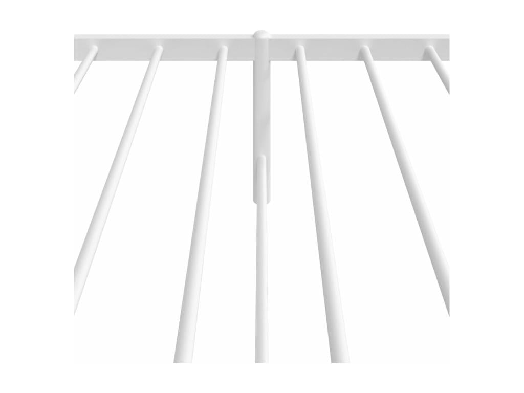 Struttura letto in metallo bianco con testiera, 90 x 190 cm