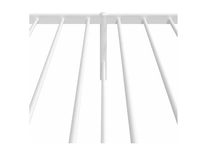 Struttura letto in metallo bianco con testiera, 90 x 190 cm