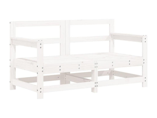 Set di mobili da esterno in legno massello di pino bianco da 7 pezzi