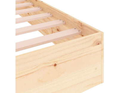 Struttura letto in legno massello marrone, 120 x 190 cm