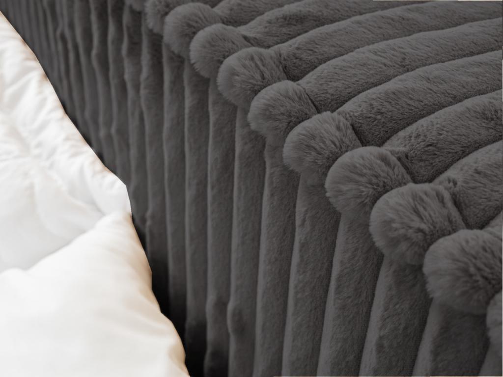 Letto imbottito grigio