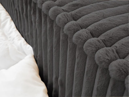 Letto imbottito grigio